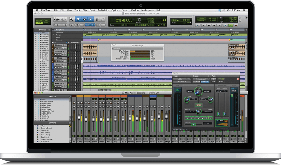 AVID Pro Tools Dashboard